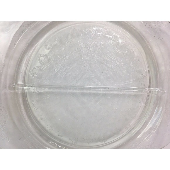 Indiana Dining Four Indiana Depression Glass Clear Divided Plate Poshmark